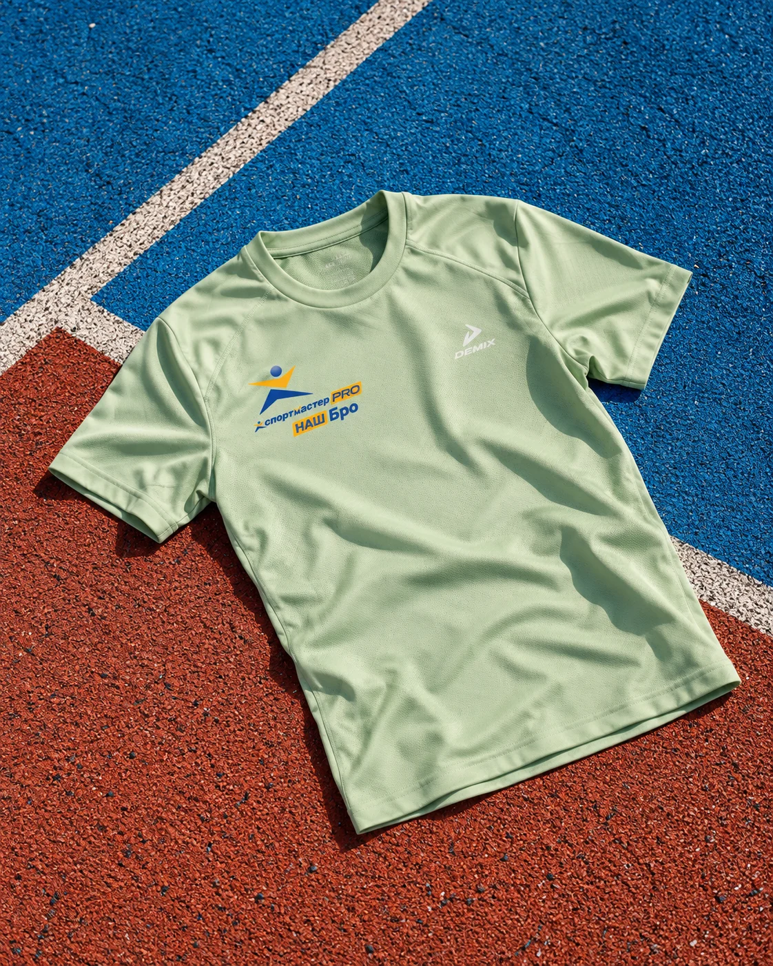 T-shirt mockup with the chest logo